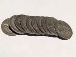 1942-P SILVER WAR NICKELS 10 COINS $.50 CENTS FACE VALUE 35% PURE SILVER WW2