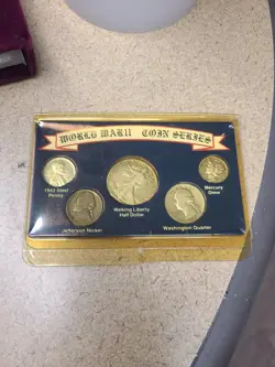 WORLD WAR 2 COIN SERIES SET WALKING LIBERTY HALF DOLLAR STEEL PENNY MERCURY DIME