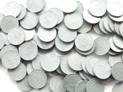 GERMAN LOT 100X 10 REICHSPFENNIG 1940 - 1945 ZINC SWASTIKA COIN 3RD WW2 PFENNIG