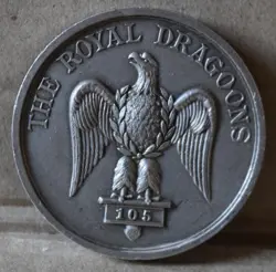 WW2 WW1 ROYAL DRAGOONS SILVER PLATE COMPETITION MEDAL MEDALLION