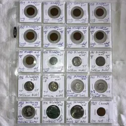 LOT OF 20-INSTANT COIN COLLECTION!.SILVER, WW2, NIFC , BICENTENNIAL FOREIGN ETC