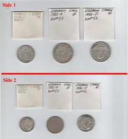 24 COIN LOT RARE THIRD REICH GERMANY GERMAN WW2 REICHSMARK & PFENNIG SWASTIKA