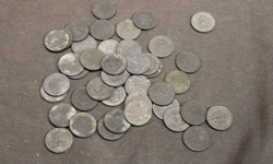 THIRD REICH GERMANY WW2 - LOT OF 43 COINS 5  REICHSPFENNIG 1940-1944