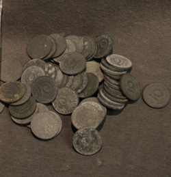 THIRD REICH GERMANY WW2 - LOT OF 59 COINS 10  REICHSPFENNIG 1940-1945