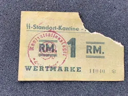 GERMAN   WW2 BANKNOTE 1 MARK   CONCENTRATION CAMP