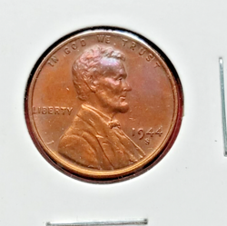 USA COIN    1944-S  LINCOLN CENT UNCIRCULATED STRONG COIN WW2 COIN