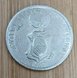 1937 MANILA US-PHILIPPINES TWENTY CENTAVOS SILVER COIN SEMI-SCARCE DATE WW2 COIN