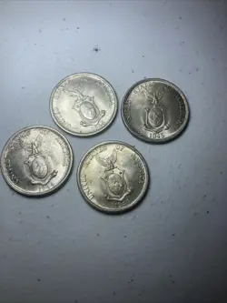 3-1944 S FILIPINAS FIFTY CENTAVOS UNITED STATES OF AMERICA WW2 SILVER 1- 1945 S.