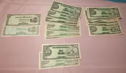LOT OF 24 JAPANESE GOVERNMENT TEN PESOS BANKNOTE WAR WW2 CURRENCY