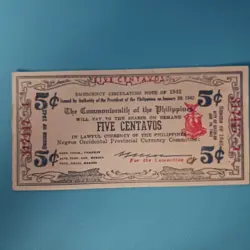 CURRENCY NEGROS CENTAVOS