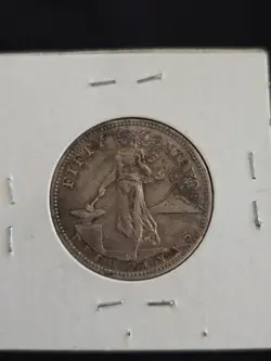 WW2 1944S  PHILIPPINES 50 CENT COIN SILVER