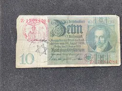 GERMAN   WW2 BANKNOTE    GHETTO  WARSAW
