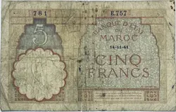 FRENCH MOROCCO FRANCS