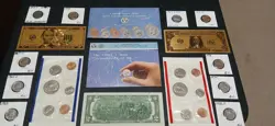 HUGE COIN LOT COLLECTION 1991 MINT SET WW2 OLD COINS $2 BILL NO JUNK DRAWER