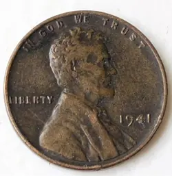 AMERICA WHEAT PENNY 1941 WW2