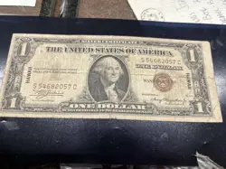 1935 A $1 SILVER CERTIFICATE WW2 HAWAII EMERGENCY ISSUE CIRCULATED.