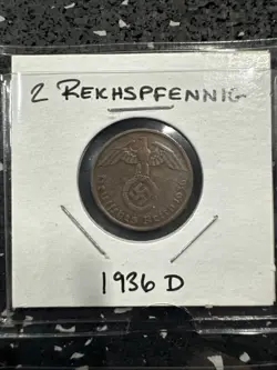 LOT OF 18 DIFFERENT 2 REICHSPFENNIGS FROM WW2 NAZI THIRD REICH GERMANY COINS