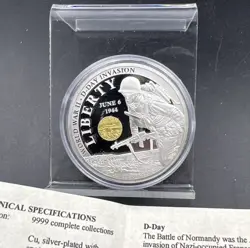 COPPER NICKEL WW2 D DAY INVASION COMMEMORATIVE PROOF MEDAL