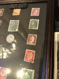 WW2 GERMAN COIN   STAMPS HITLER THIRD REICH GENUINE