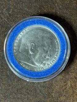 VINTAGE WW2 GERMAN REICH 5 REICHSMARK 1938 UNCIRCULATED