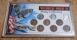 VINTAGE WORLD WAR 2 LINCOLN PENNIES 1943 STEEL - 1944 & 1945 COPPER, HISTORICAL