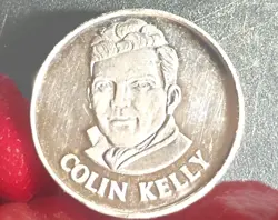 RARE STERLING SILVER COLIN KELLY WW2 COMMEMORATIVE COIN OVER 1 OUNCE OF SILVER!!