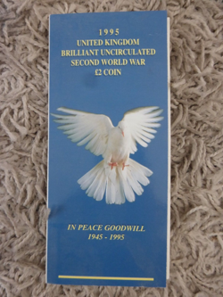 1995 DOVE OF PEACE £2 TWO POUNDS END OF WW2 OFFICIAL ROYAL MINT BU PACK