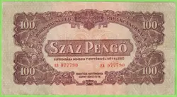 HUNGARY 1944 100 PENGO RED ARMY COMMAND WW2 P-M8 VF B455