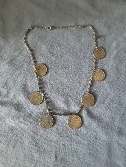 WW2 ERA SILVER COIN NECKLACE