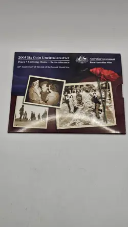 2005 SIX COIN PROOF SET. 60TH ANNIVERSARY OF THE END OF WW2