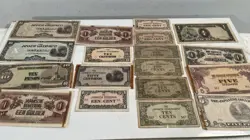 (18) PCS LOT VINTAGE WW2 JAPANESE OCCUPATION CURRENCY PESOS MILITARY WWII 1940