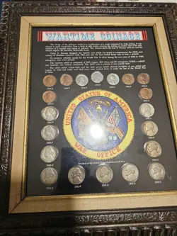 WW2 WARTIME COINAGE FRAMED SET 20 PIECE COLLECTION