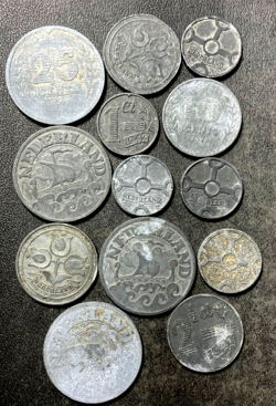 OLD NETHERLANDS COIN LOT - WW2 OCCUPATION COINS - LOT #G24