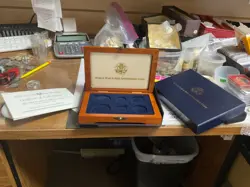 WW 2 50TH ANNIVERSARY 6 COIN SET WITH COA NO COINS OR CAPSULES