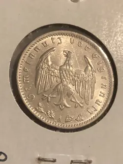 BU GERMANY 1 REICHSMARK 1935 A, THIRD REICH NAZI WW2