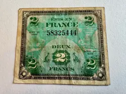 FRANCE 1944 ALLIED MILITARY CURRENCY - 5 FRANCS BANKNOTE