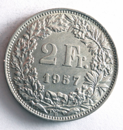 1957 SWITZERLAND FRANCS