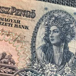 ???? HUNGARY 20 PENGO P-109 WW2 ERA CURRENCY 1941 WWII HUNGARIAN BANKNOTE MONEY