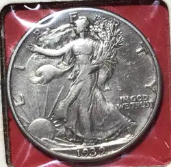 1939 US LIBERTY WALKER SILVER HALF DOLLAR! 