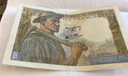 DIX FRANCS BANKNOTE