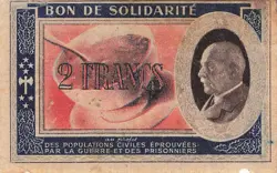 FRANCE 2 FRANCS PETAIN WW2