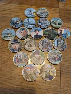 ALPHABET A-Z OF WWII WW2 BRONZE PLATED ANTIQUE COMMEMORATIVE COIN CROWN