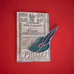 MILITARIA ENAMEL PINS UNLIMITED LEAVE ALPINI 