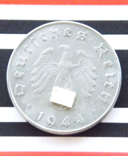 GERMAN 10 REICHSPFENNIG 1944 A ZINC COIN SWASTIKA 3RD REICH WW2 NICE PFENNIG