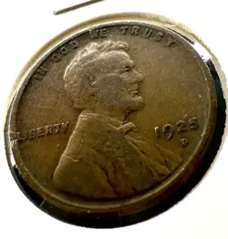 1925 D LINCOLN WHEAT CENT PENNY RARE VINTAGE COPPER US COIN COLLECTIBLE PRE WW2