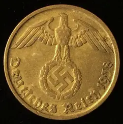 1938 - D GERMANY 10 PFENNIG, WW2