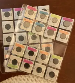 LOT OF 35 COINS FROM BELGIUM AND FRANCE, 1939-1960, WW2, CIRCULATED, UNGRADED