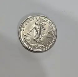 PHILIPPINE SILVER COIN 1944, 10 CENTIMES, USA, SAN FRANCISCO MINT, NICE WW2 COIN