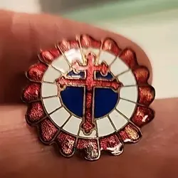 FRANCE FREE FRENCH VOLUNTEERS SERVICE PIN BADGE  1940-1945, WW2 FRANCE LIBRE USA