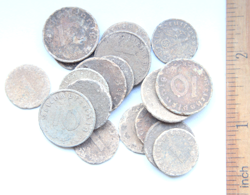 GROUP OF GERMAN PFENNIG WW2 THIRD REICH NAZI SWASTIKA COIN